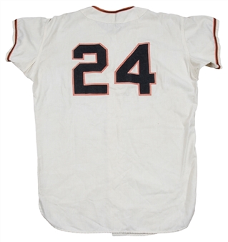 1968 Willie Mays Signed San Francisco Giants Sample Jersey (Sports Investors Authentication & Beckett)